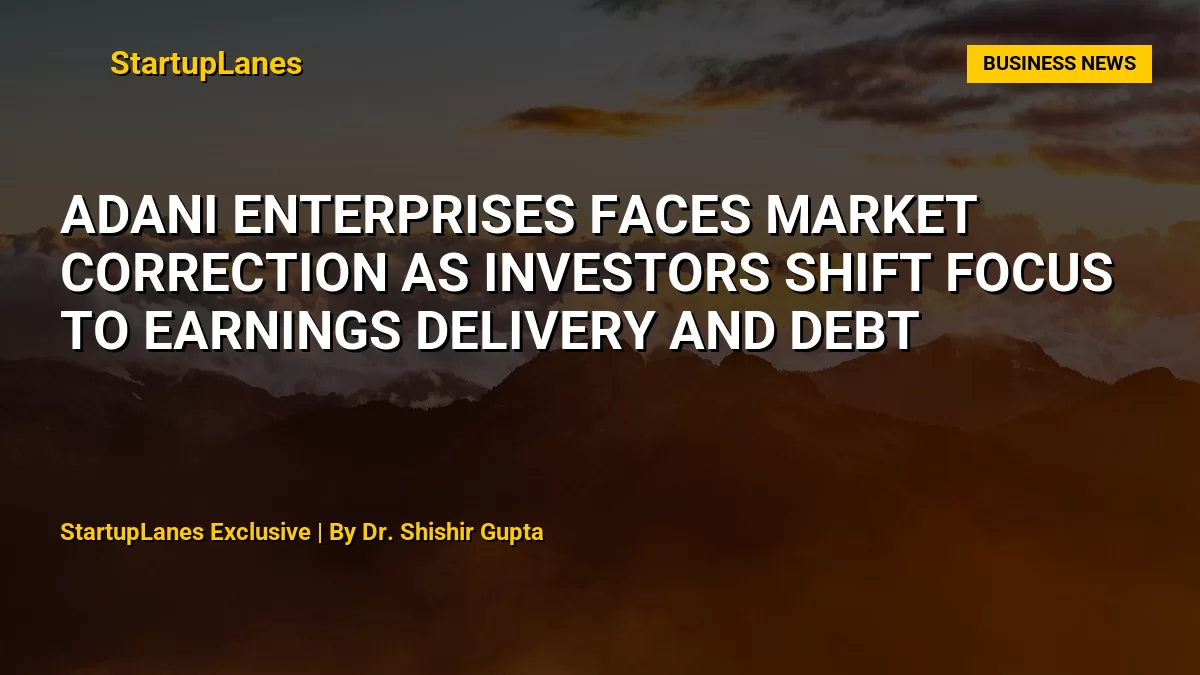 Adani Enterprises faces market correction as investors shift focus to earnings delivery and debt