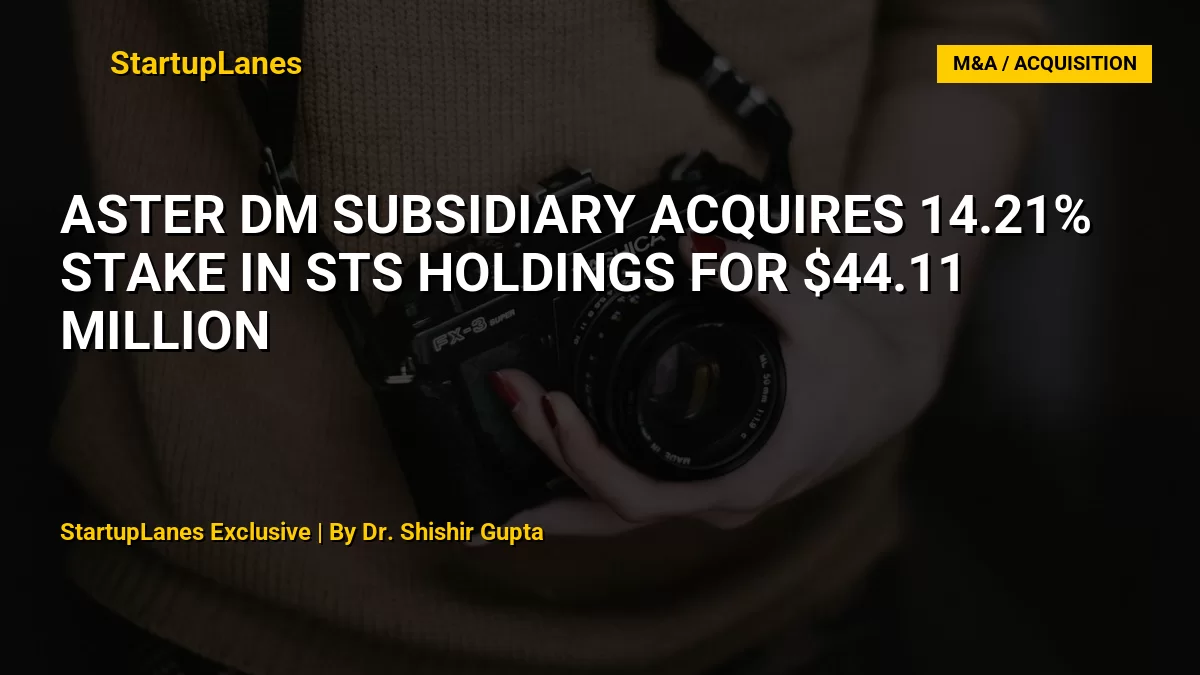 Aster DM Subsidiary Acquires 14.21% Stake in STS Holdings for $44.11 Million