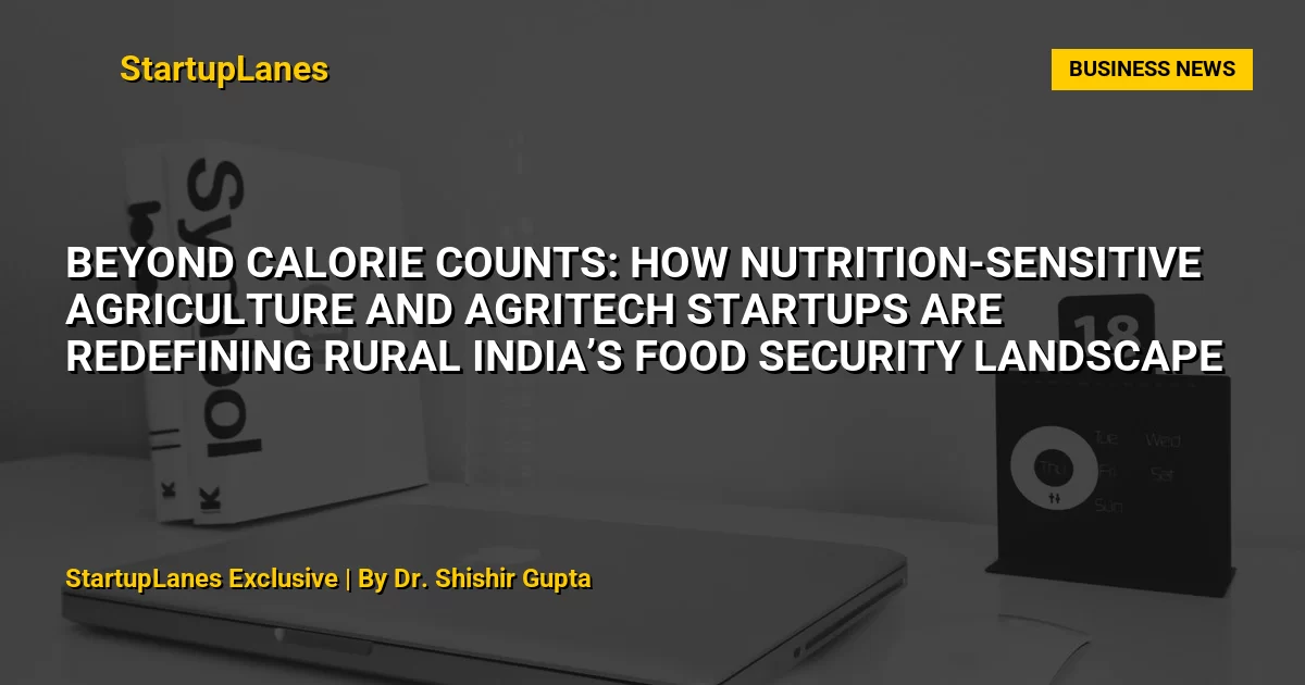Beyond Calorie Counts: How Nutrition-Sensitive Agriculture and Agritech Startups Are Redefining Rural India’s Food Security Landscape