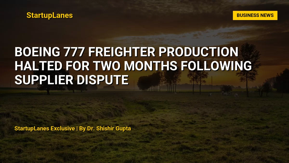 Boeing 777 Freighter Production Halted For Two Months Following Supplier Dispute
