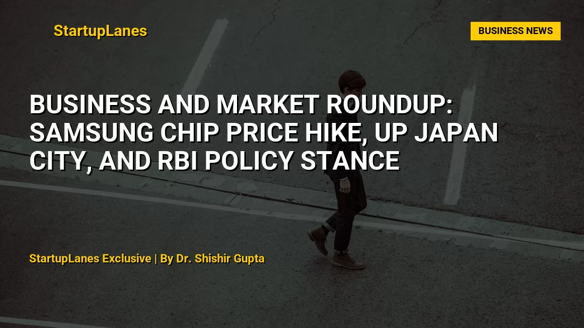 Business and Market Roundup: Samsung Chip Price Hike, UP Japan City, and RBI Policy Stance