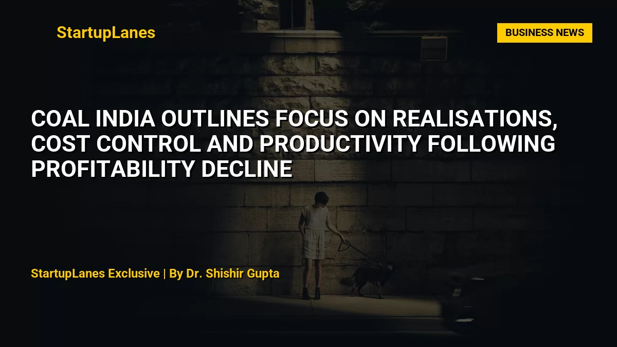 Coal India Outlines Focus on Realisations, Cost Control and Productivity Following Profitability Decline
