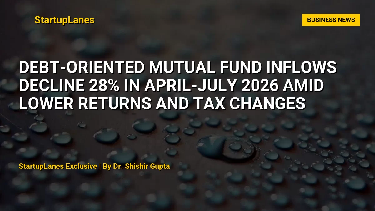 Debt-Oriented Mutual Fund Inflows Decline 28% in April-July 2026 Amid Lower Returns and Tax Changes