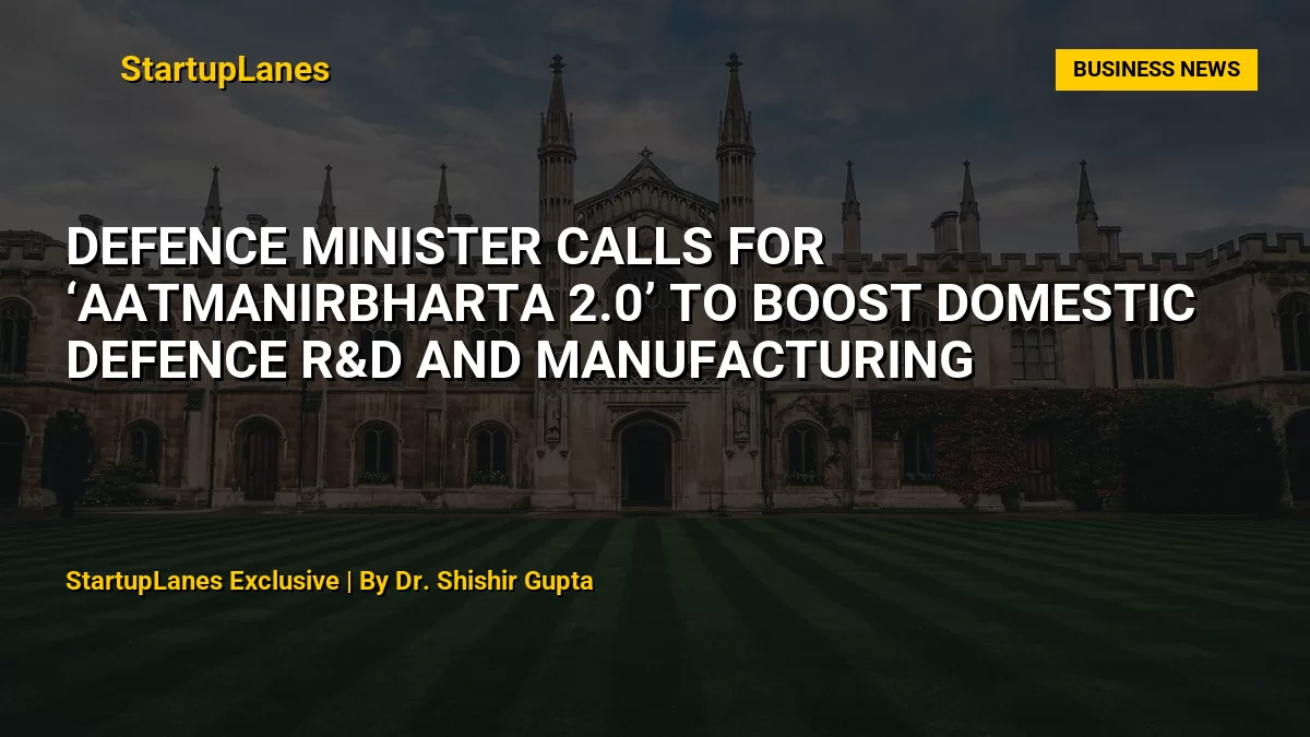 Defence Minister Calls for ‘Aatmanirbharta 2.0’ to Boost Domestic Defence R&D and Manufacturing