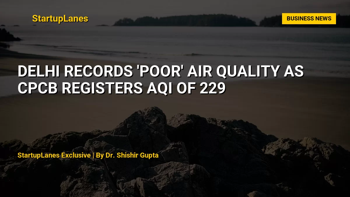 Delhi Records 'Poor' Air Quality as CPCB Registers AQI of 229