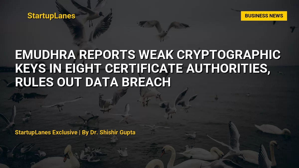eMudhra Reports Weak Cryptographic Keys in Eight Certificate Authorities, Rules Out Data Breach