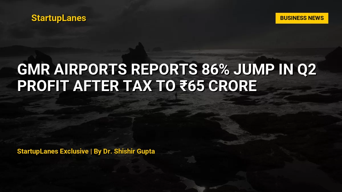 GMR Airports Reports 86% Jump in Q2 Profit After Tax to ₹65 Crore