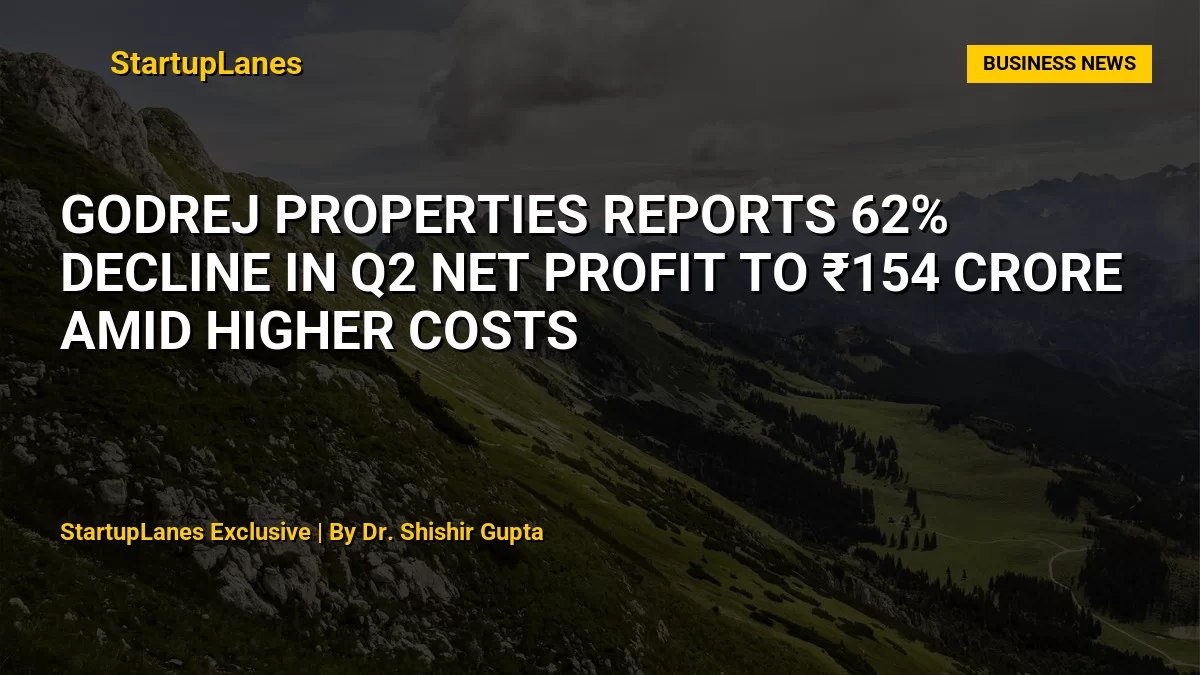 Godrej Properties Reports 62% Decline in Q2 Net Profit to ₹154 Crore Amid Higher Costs
