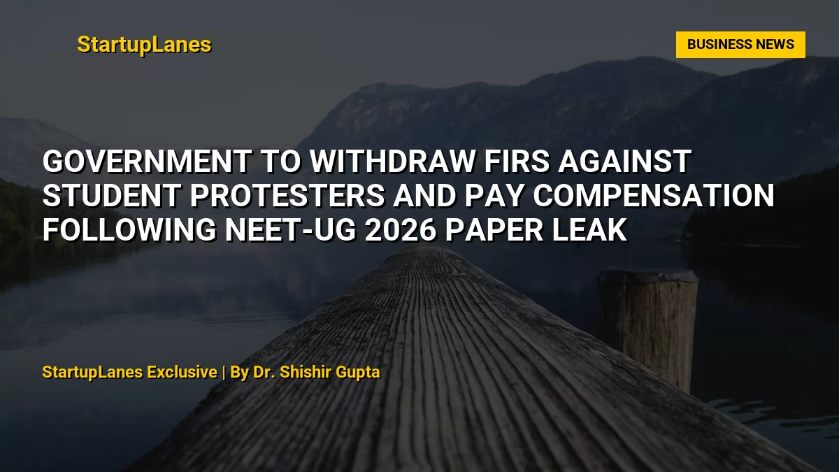 Government to Withdraw FIRs Against Student Protesters and Pay Compensation Following NEET-UG 2026 Paper Leak