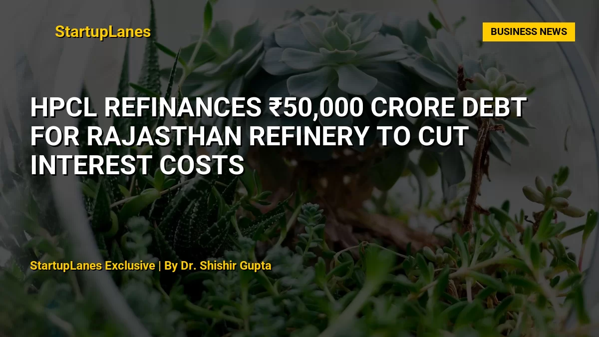 HPCL Refinances ₹50,000 Crore Debt for Rajasthan Refinery to Cut Interest Costs