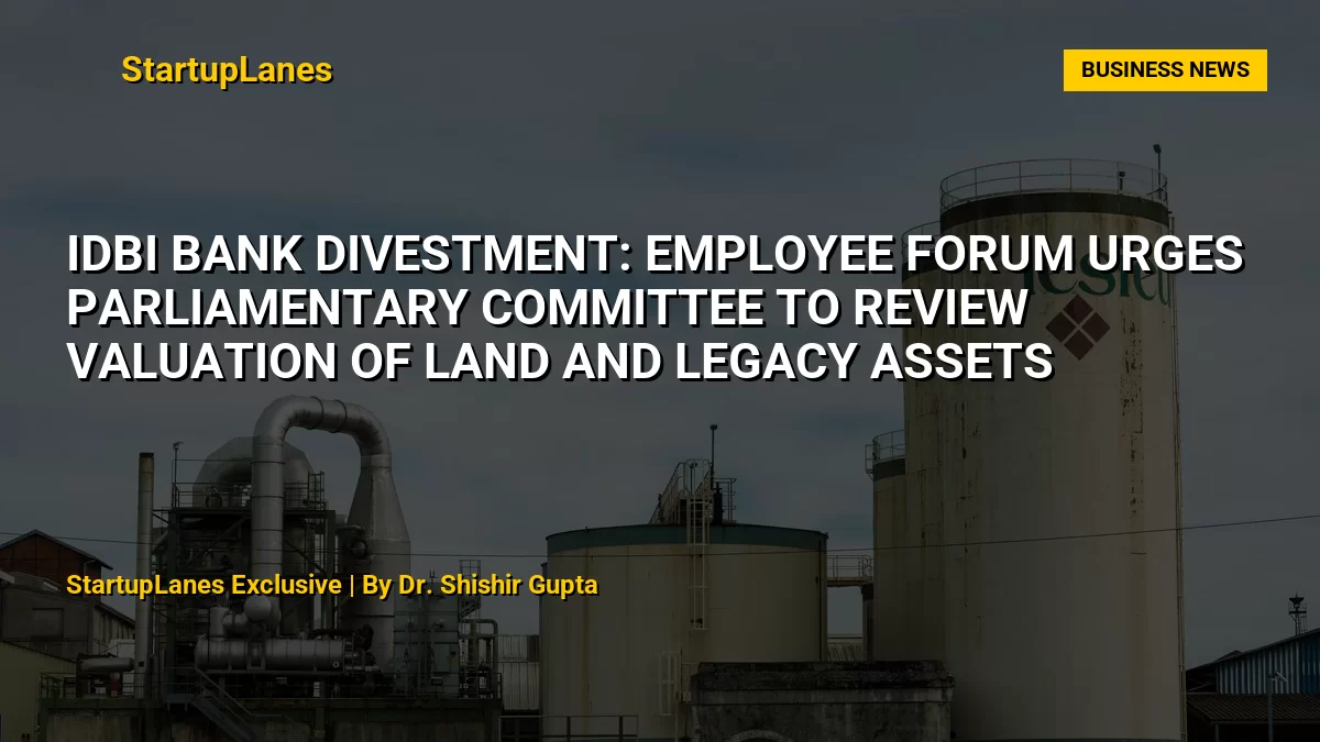 IDBI Bank Divestment: Employee Forum Urges Parliamentary Committee to Review Valuation of Land and Legacy Assets