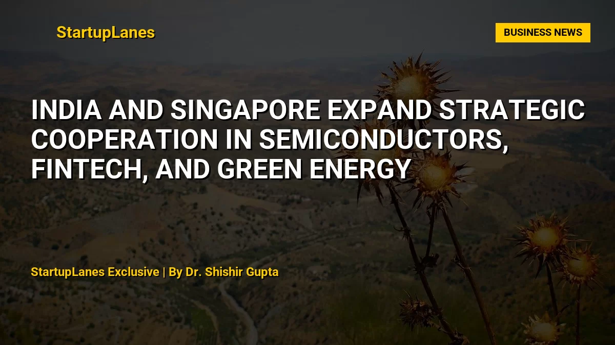India and Singapore Expand Strategic Cooperation in Semiconductors, Fintech, and Green Energy