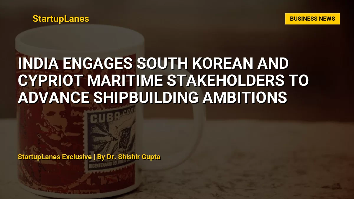 India Engages South Korean and Cypriot Maritime Stakeholders to Advance Shipbuilding Ambitions
