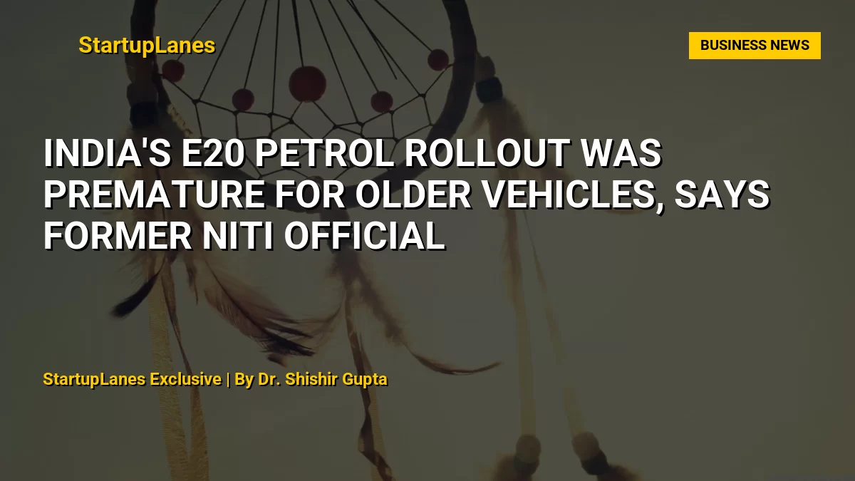 India's E20 Petrol Rollout Was Premature for Older Vehicles, Says Former NITI Official