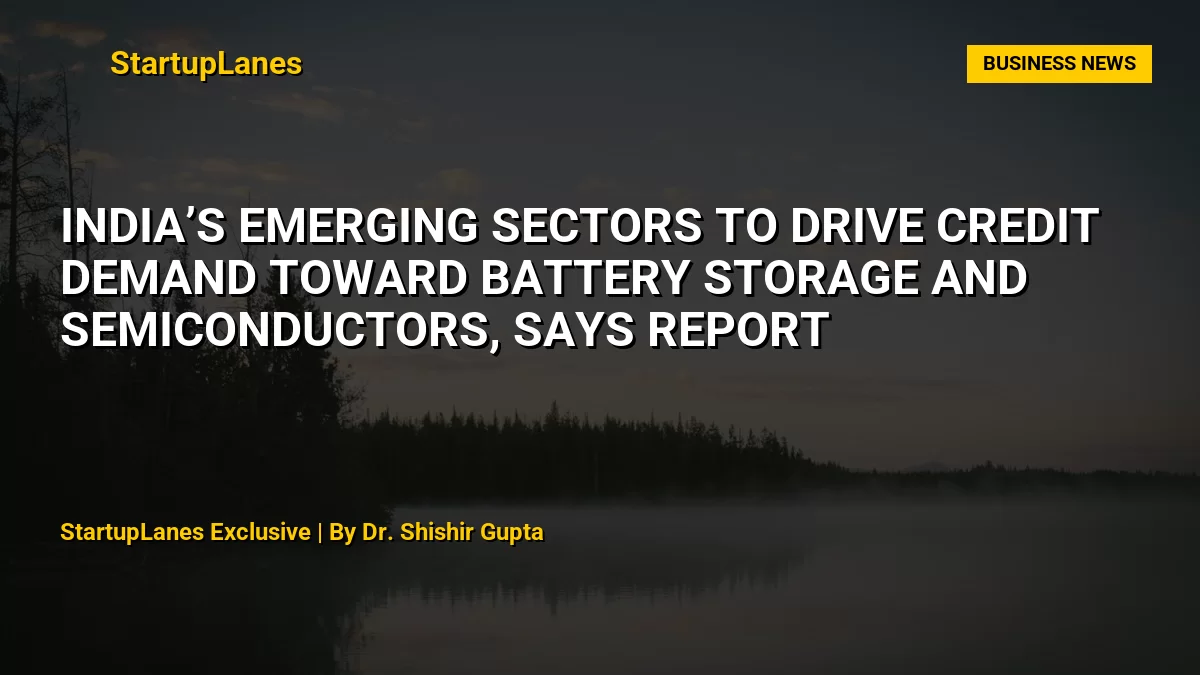 India’s Emerging Sectors to Drive Credit Demand Toward Battery Storage and Semiconductors, Says Report