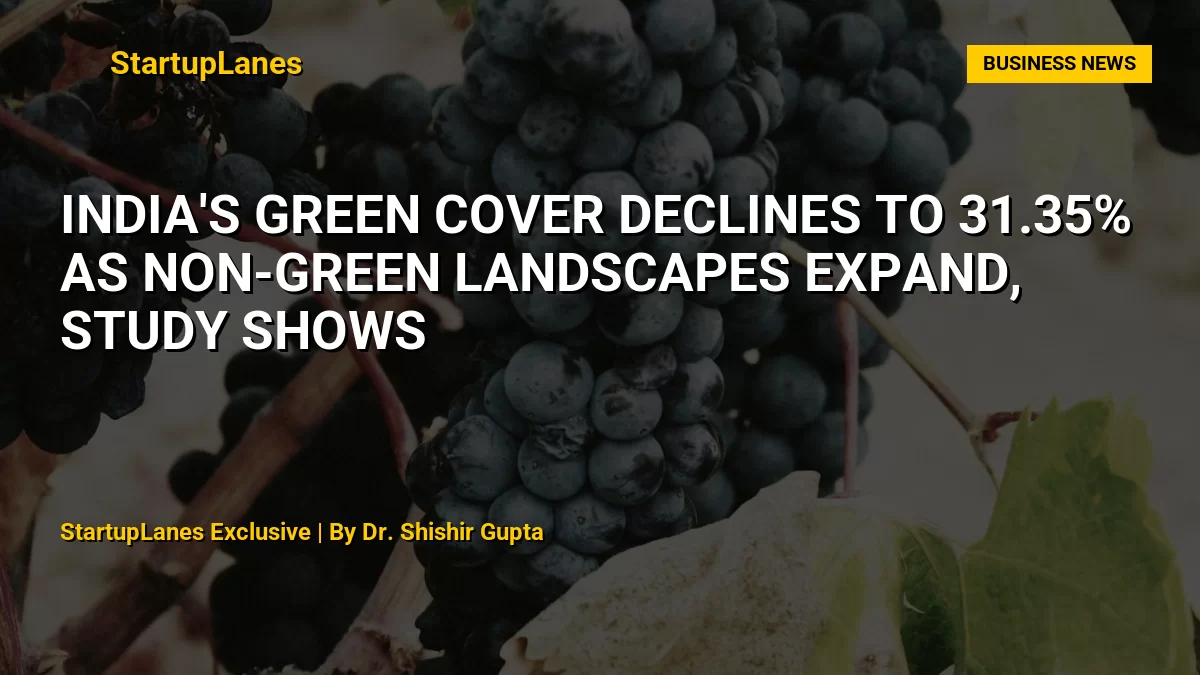 India's Green Cover Declines to 31.35% as Non-Green Landscapes Expand, Study Shows