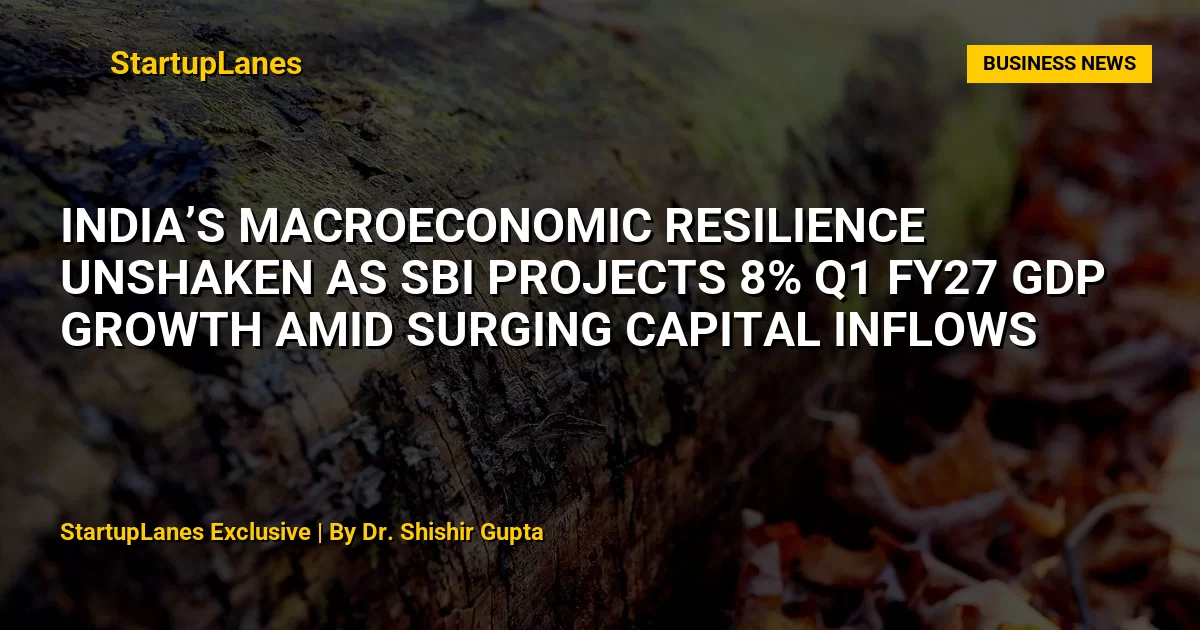 India’s Macroeconomic Resilience Unshaken as SBI Projects 8% Q1 FY27 GDP Growth Amid Surging Capital Inflows