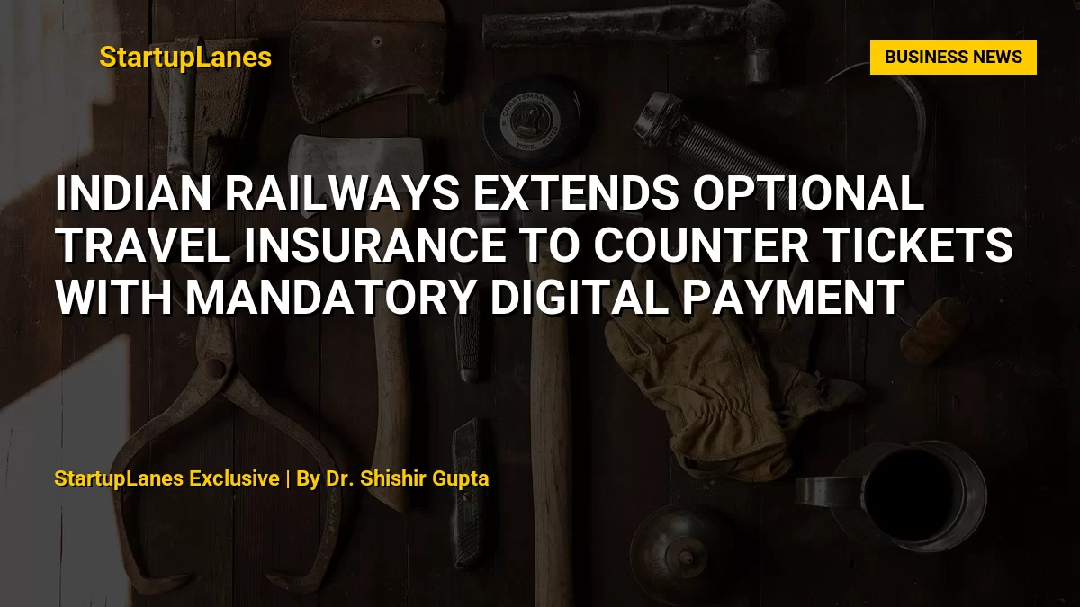 Indian Railways Extends Optional Travel Insurance to Counter Tickets with Mandatory Digital Payment