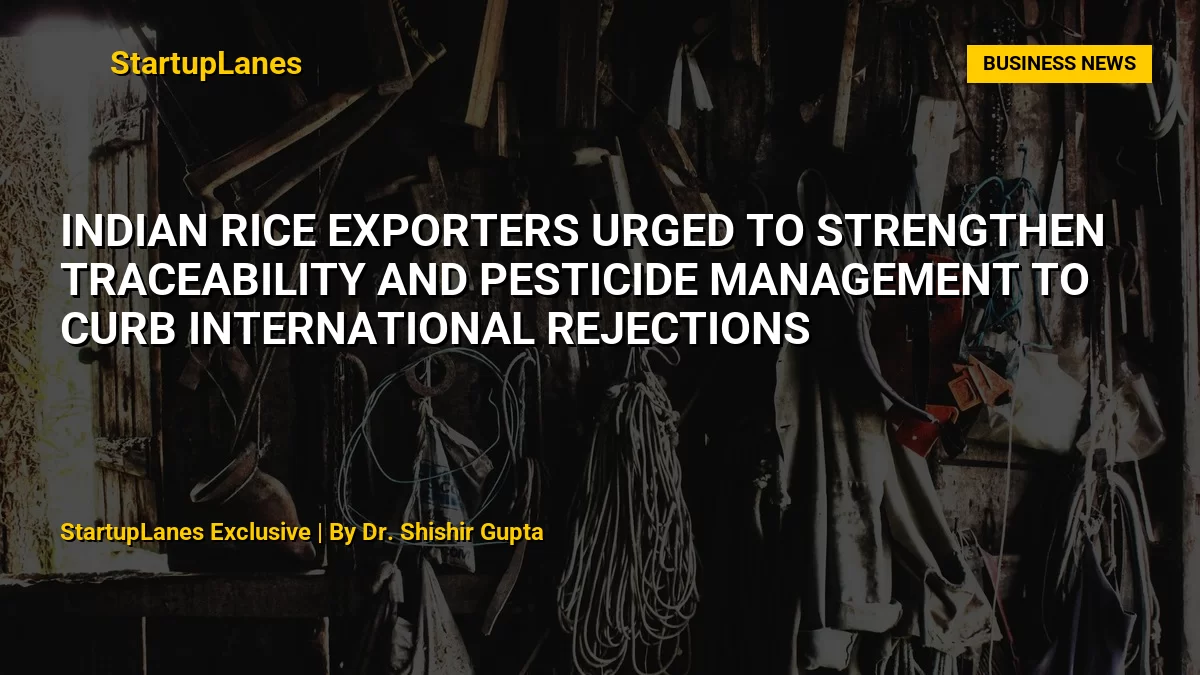Indian Rice Exporters Urged to Strengthen Traceability and Pesticide Management to Curb International Rejections