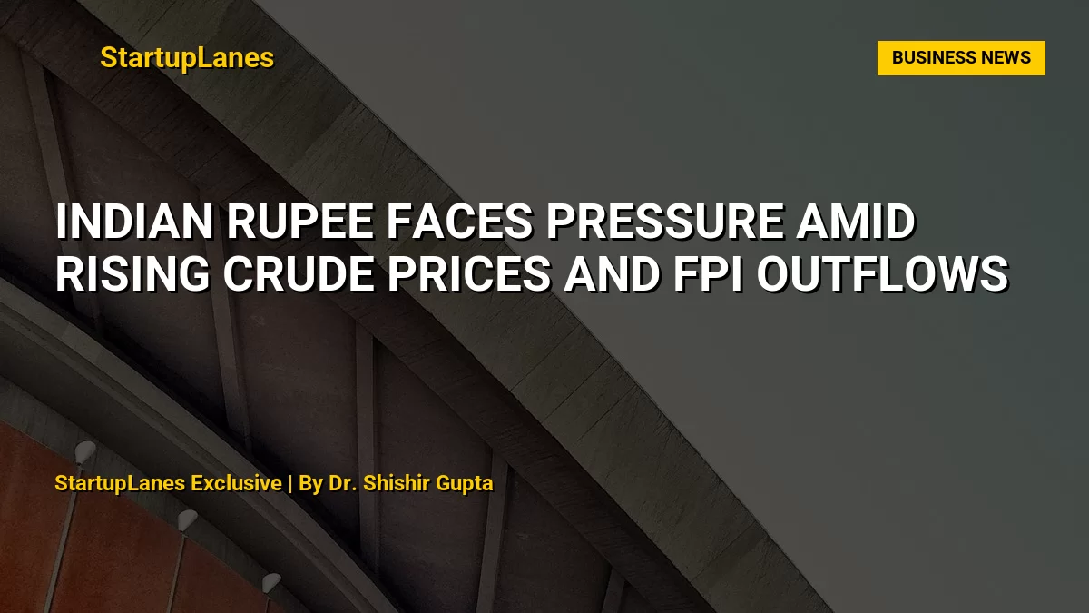Indian Rupee Faces Pressure Amid Rising Crude Prices and FPI Outflows