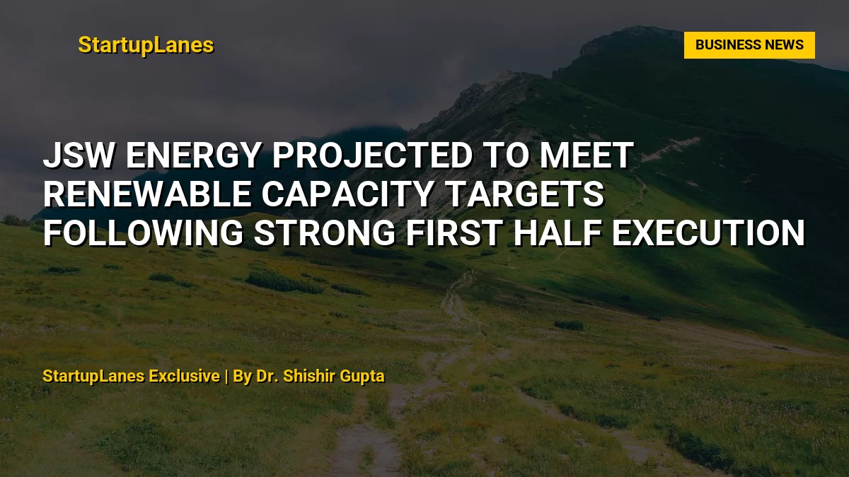 JSW Energy Projected to Meet Renewable Capacity Targets Following Strong First Half Execution