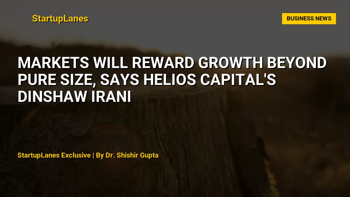 Markets Will Reward Growth Beyond Pure Size, Says Helios Capital's Dinshaw Irani