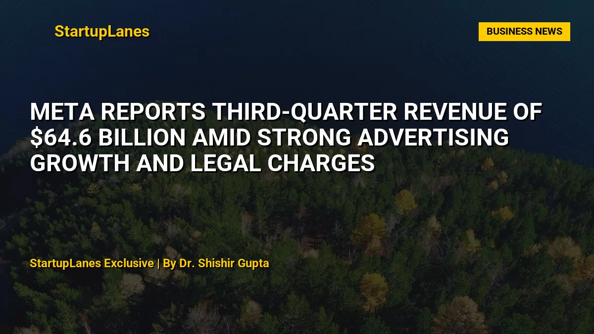 Meta Reports Third-Quarter Revenue of $64.6 Billion Amid Strong Advertising Growth and Legal Charges
