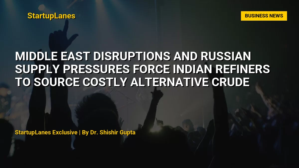 Middle East Disruptions and Russian Supply Pressures Force Indian Refiners to Source Costly Alternative Crude