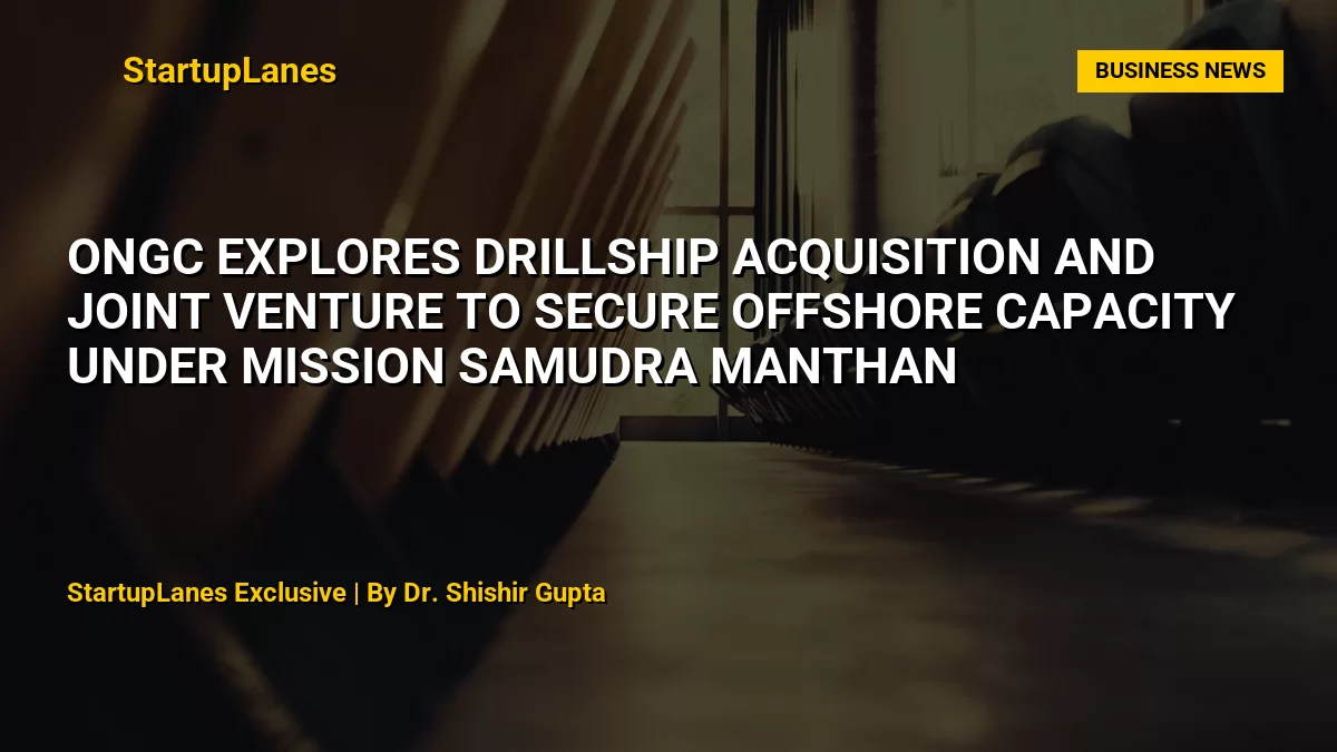 ONGC Explores Drillship Acquisition and Joint Venture to Secure Offshore Capacity Under Mission Samudra Manthan