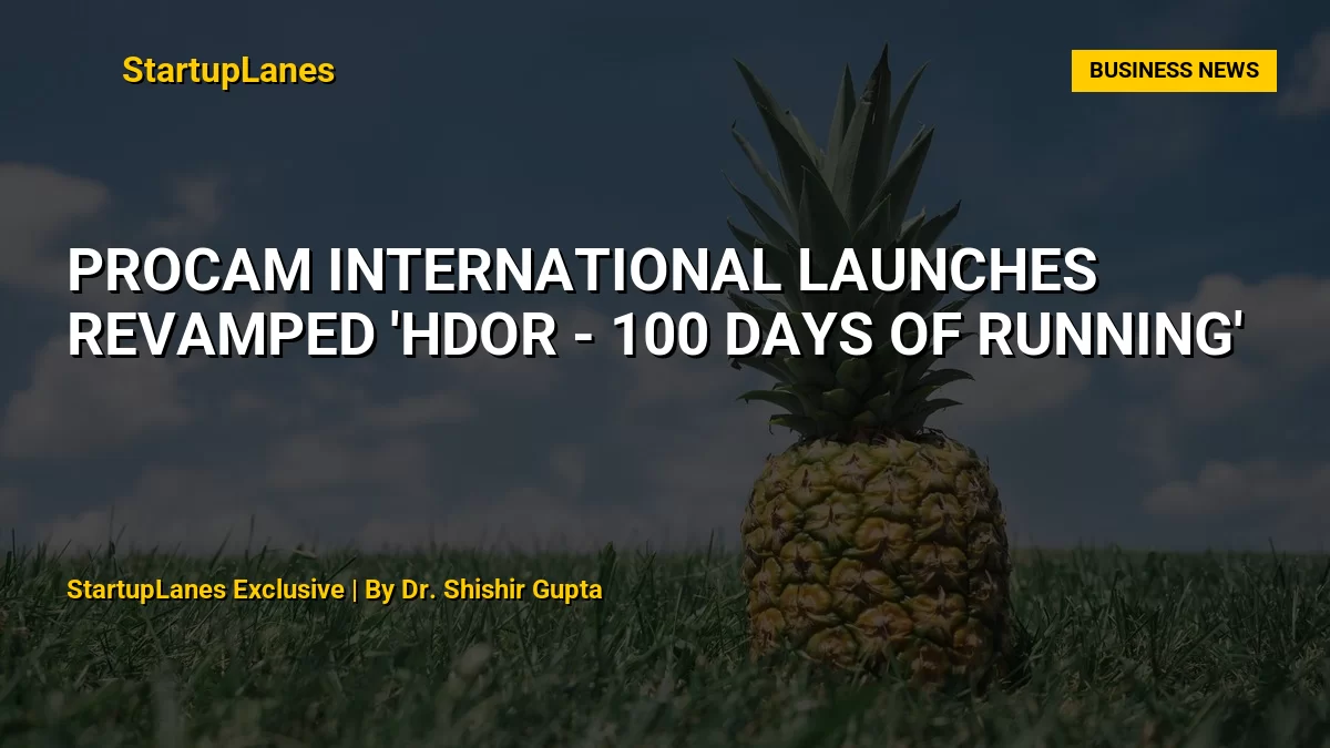 Procam International Launches Revamped 'HDOR - 100 Days of Running'