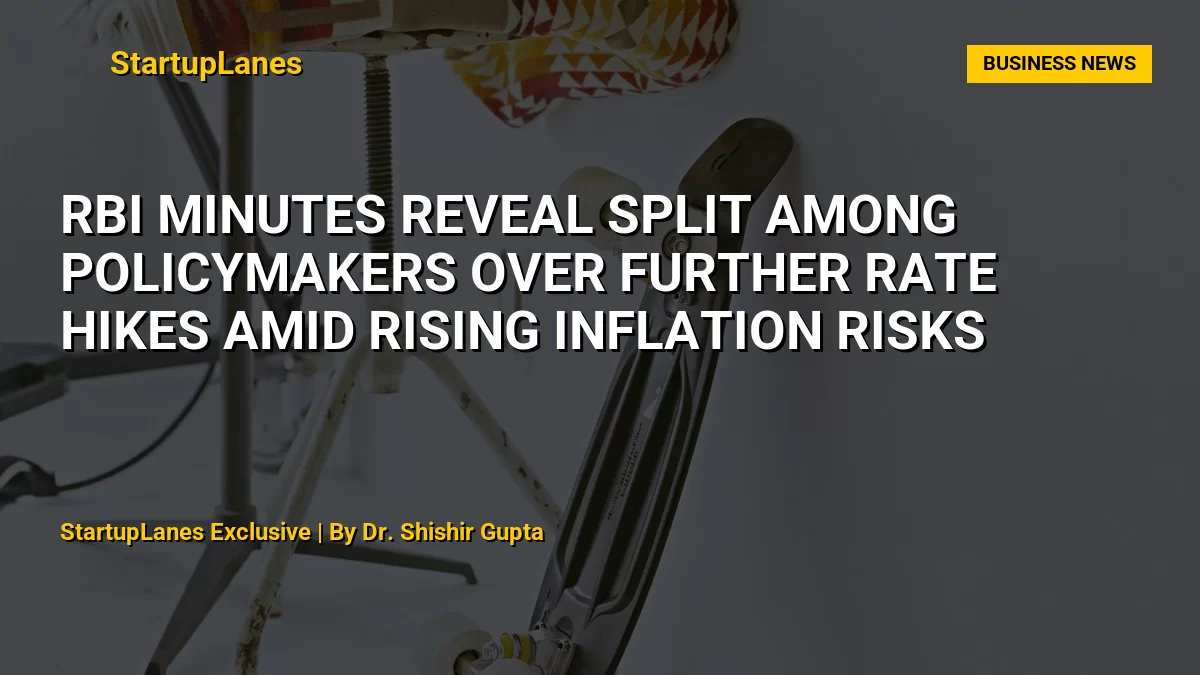 RBI Minutes Reveal Split Among Policymakers Over Further Rate Hikes Amid Rising Inflation Risks