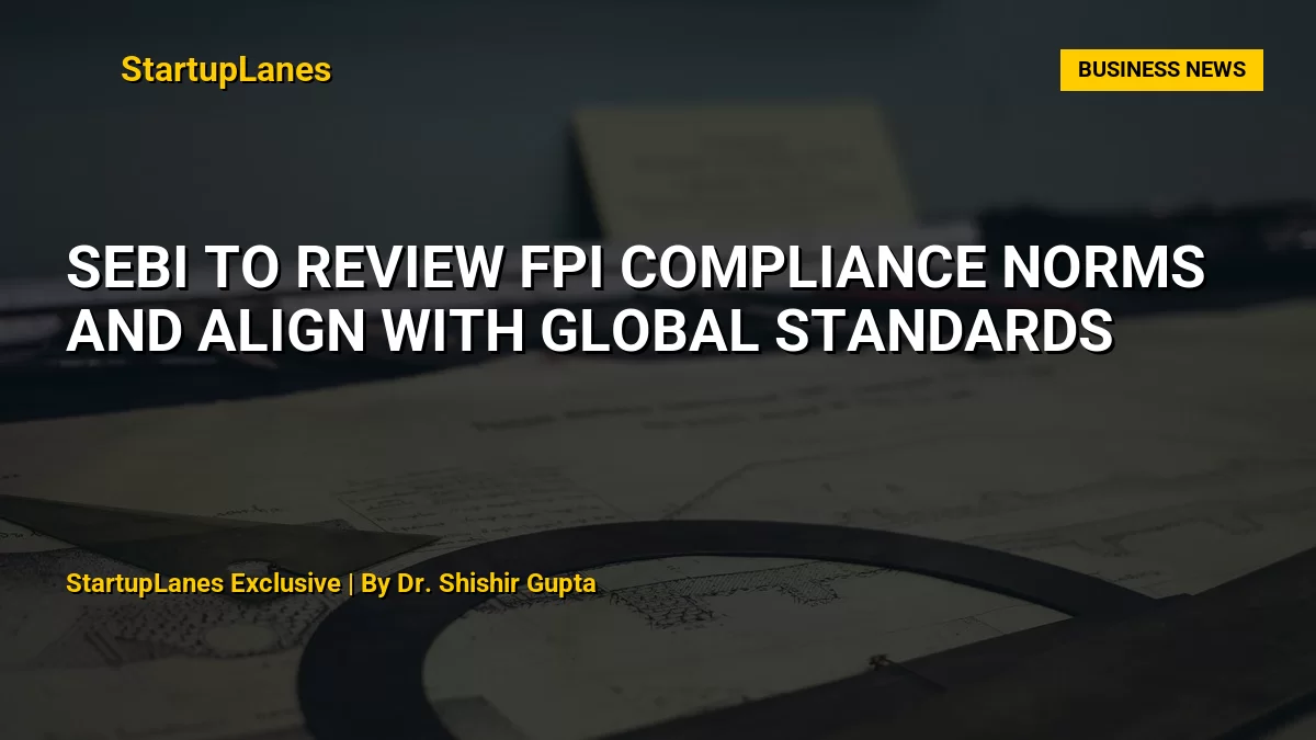 SEBI to Review FPI Compliance Norms and Align with Global Standards