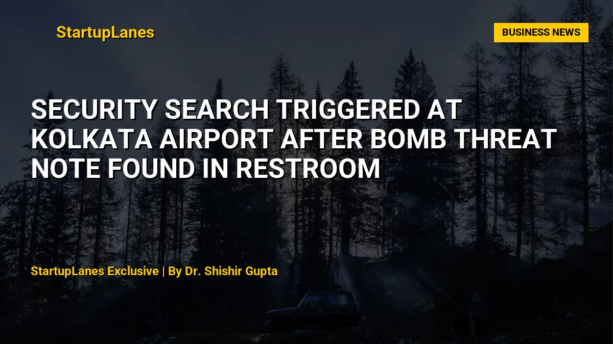 Security Search Triggered at Kolkata Airport After Bomb Threat Note Found in Restroom
