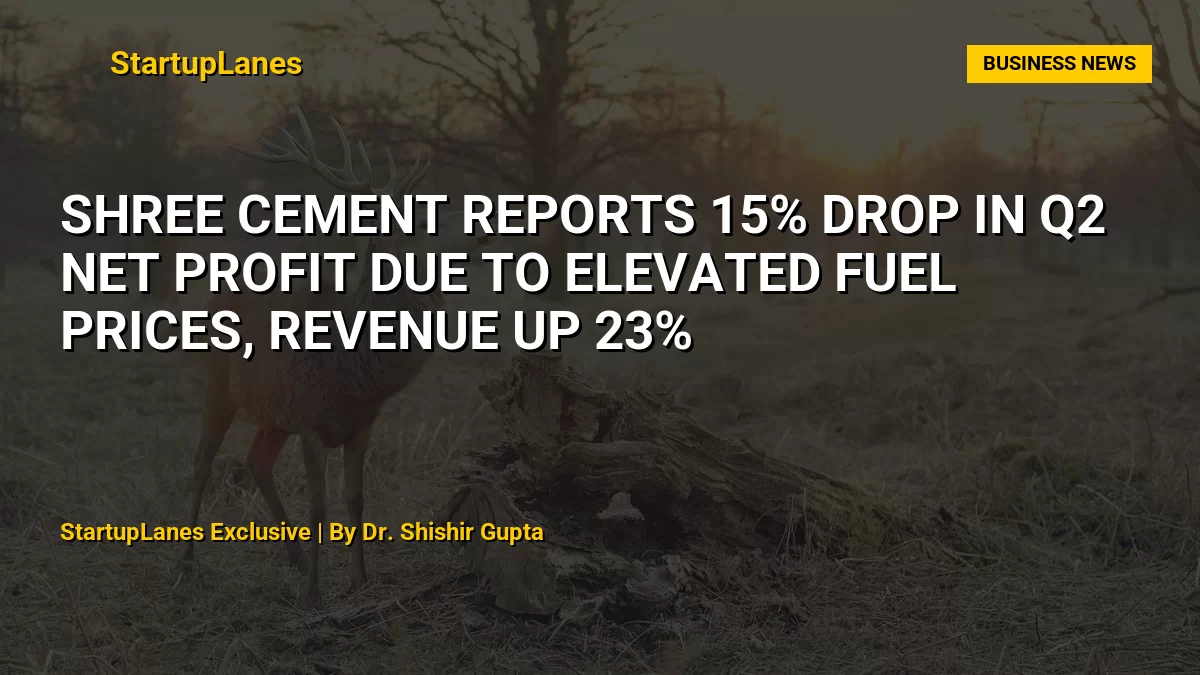 Shree Cement Reports 15% Drop in Q2 Net Profit Due to Elevated Fuel Prices, Revenue Up 23%