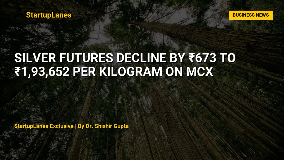 Silver Futures Decline by ₹673 to ₹1,93,652 per Kilogram on MCX