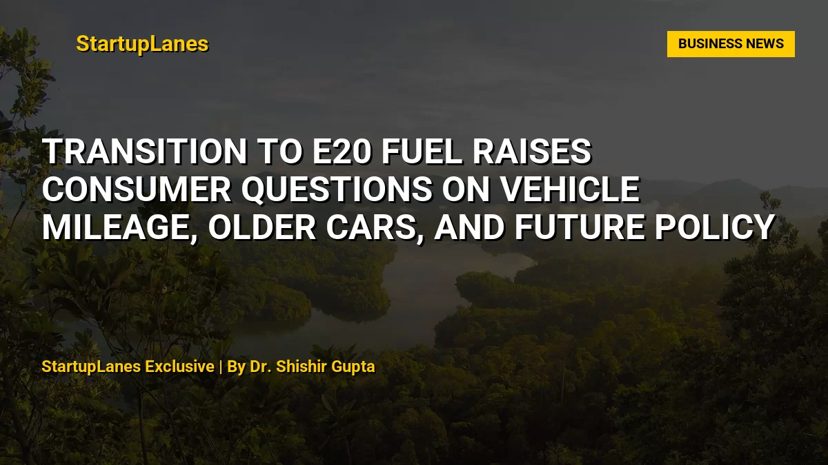 Transition to E20 fuel raises consumer questions on vehicle mileage, older cars, and future policy