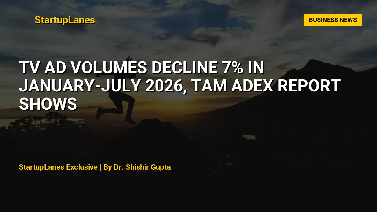 TV Ad Volumes Decline 7% in January-July 2026, TAM AdEx Report Shows