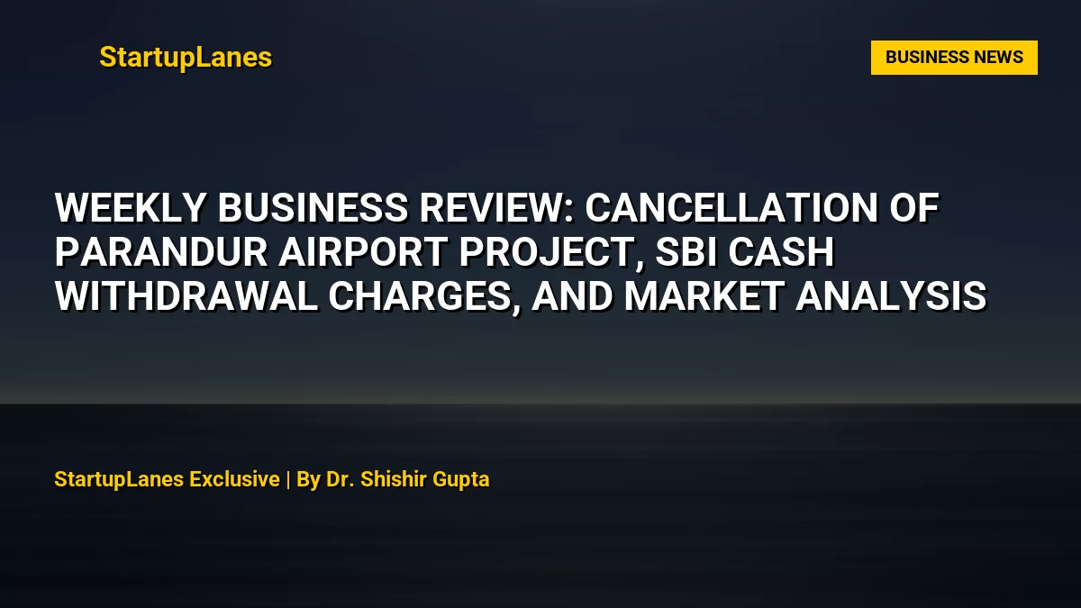 Weekly Business Review: Cancellation of Parandur Airport Project, SBI Cash Withdrawal Charges, and Market Analysis