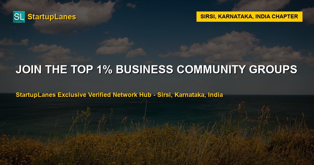 Business WhatsApp Groups in Sirsi