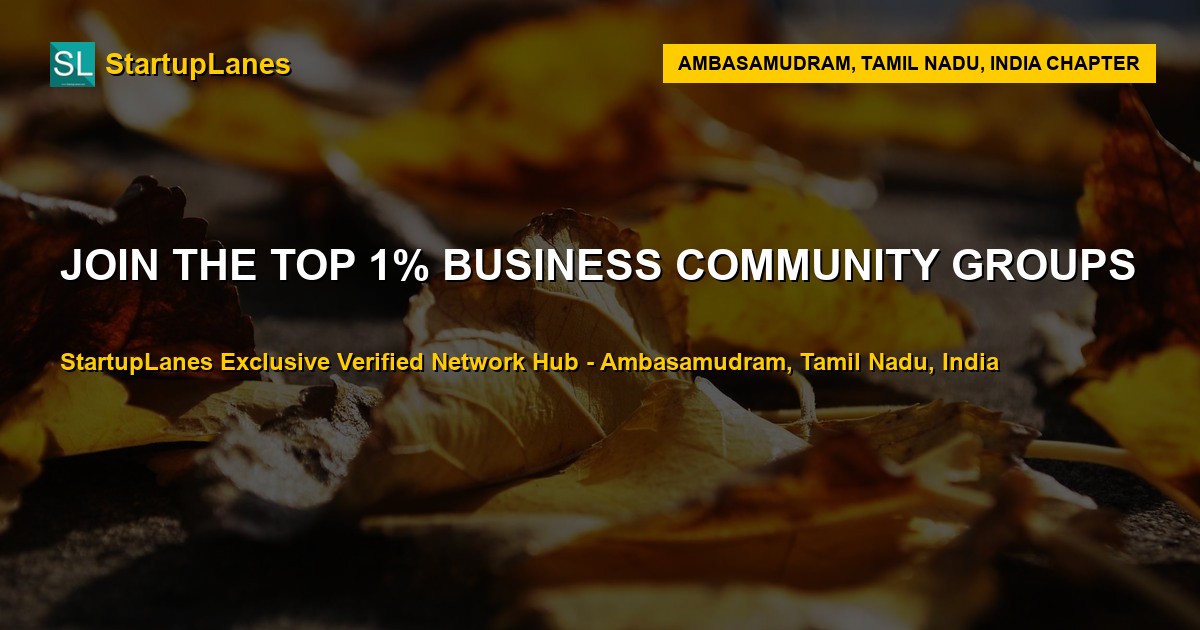 Business WhatsApp Groups in Ambasamudram