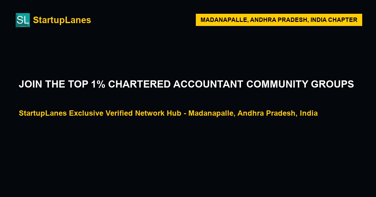 Chartered Accountant WhatsApp Groups in Madanapalle