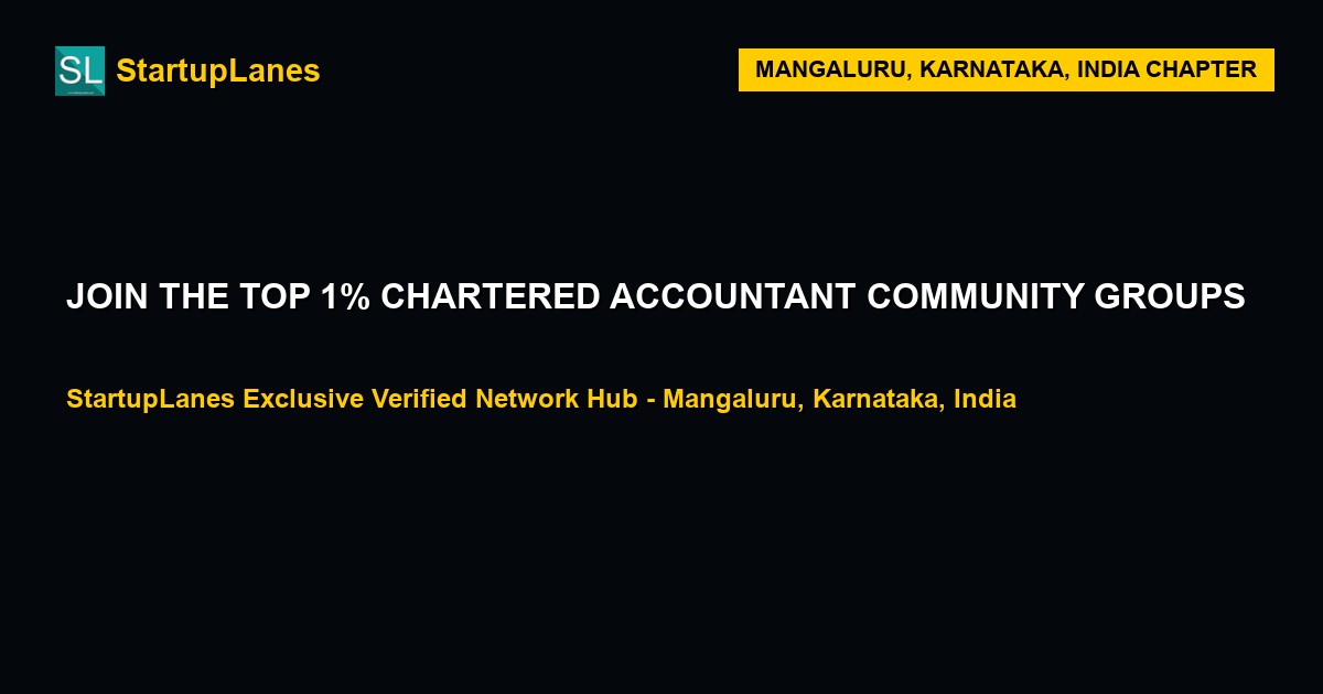 Chartered Accountant WhatsApp Groups in Mangaluru