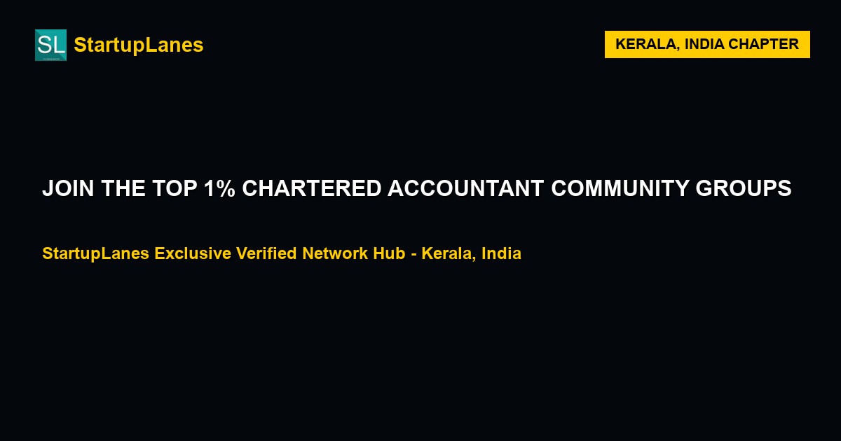 Chartered Accountant WhatsApp Groups in Kerala