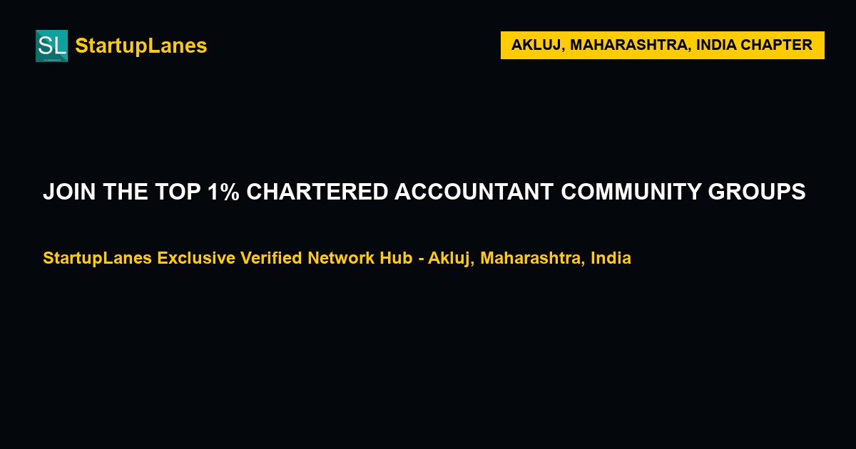 Chartered Accountant WhatsApp Groups in Akluj