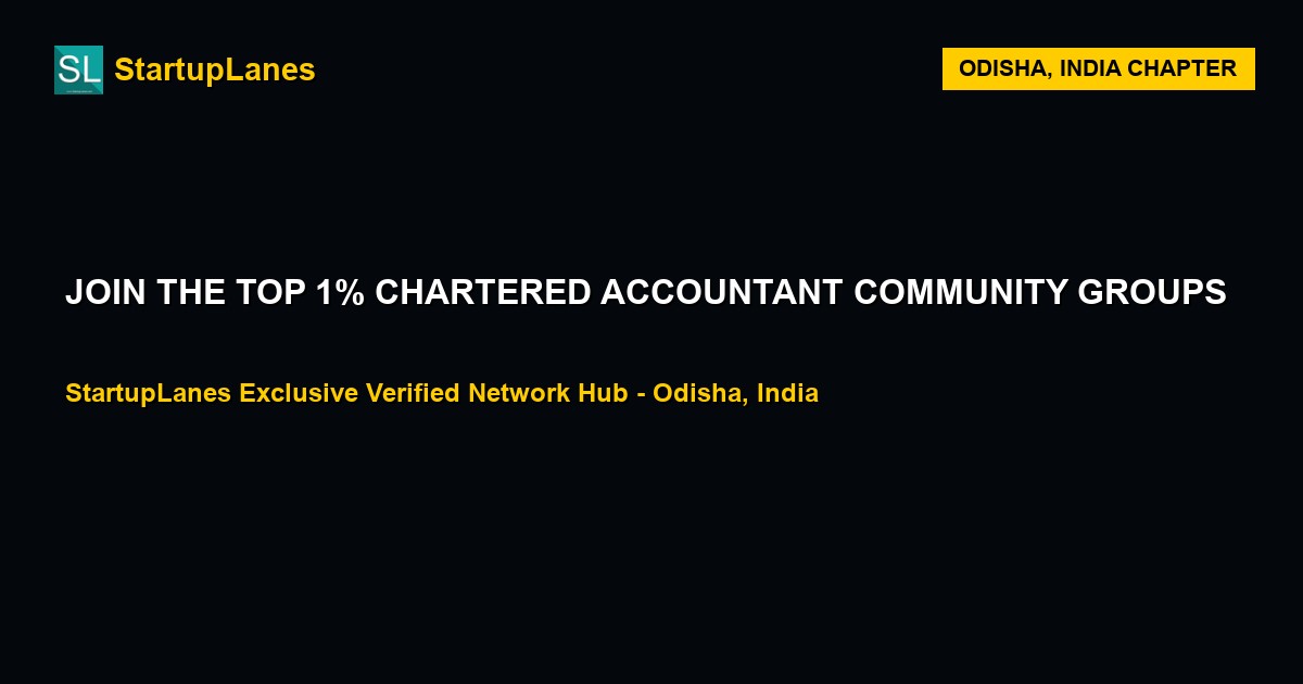 Chartered Accountant WhatsApp Groups in Odisha