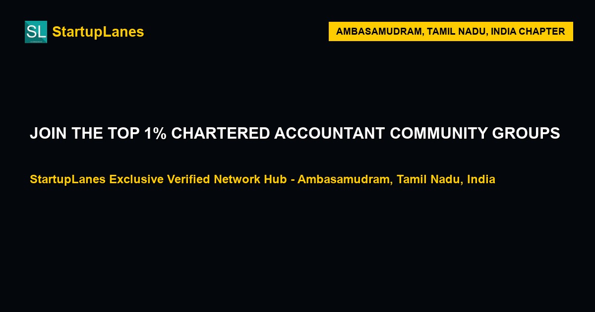 Chartered Accountant WhatsApp Groups in Ambasamudram