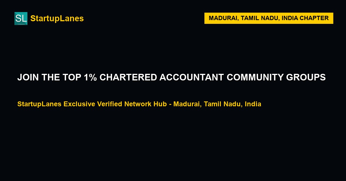 Chartered Accountant WhatsApp Groups in Madurai