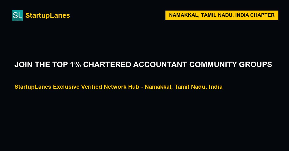 Chartered Accountant WhatsApp Groups in Namakkal