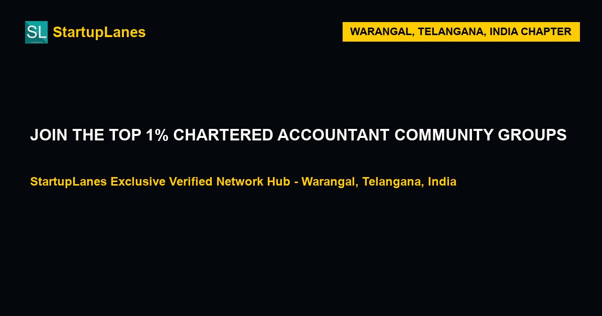 Chartered Accountant WhatsApp Groups in Warangal
