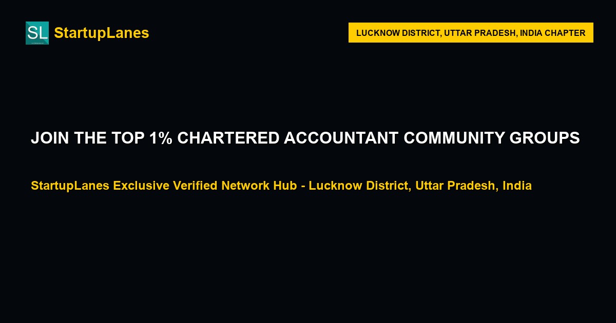 Chartered Accountant WhatsApp Groups in Lucknow District